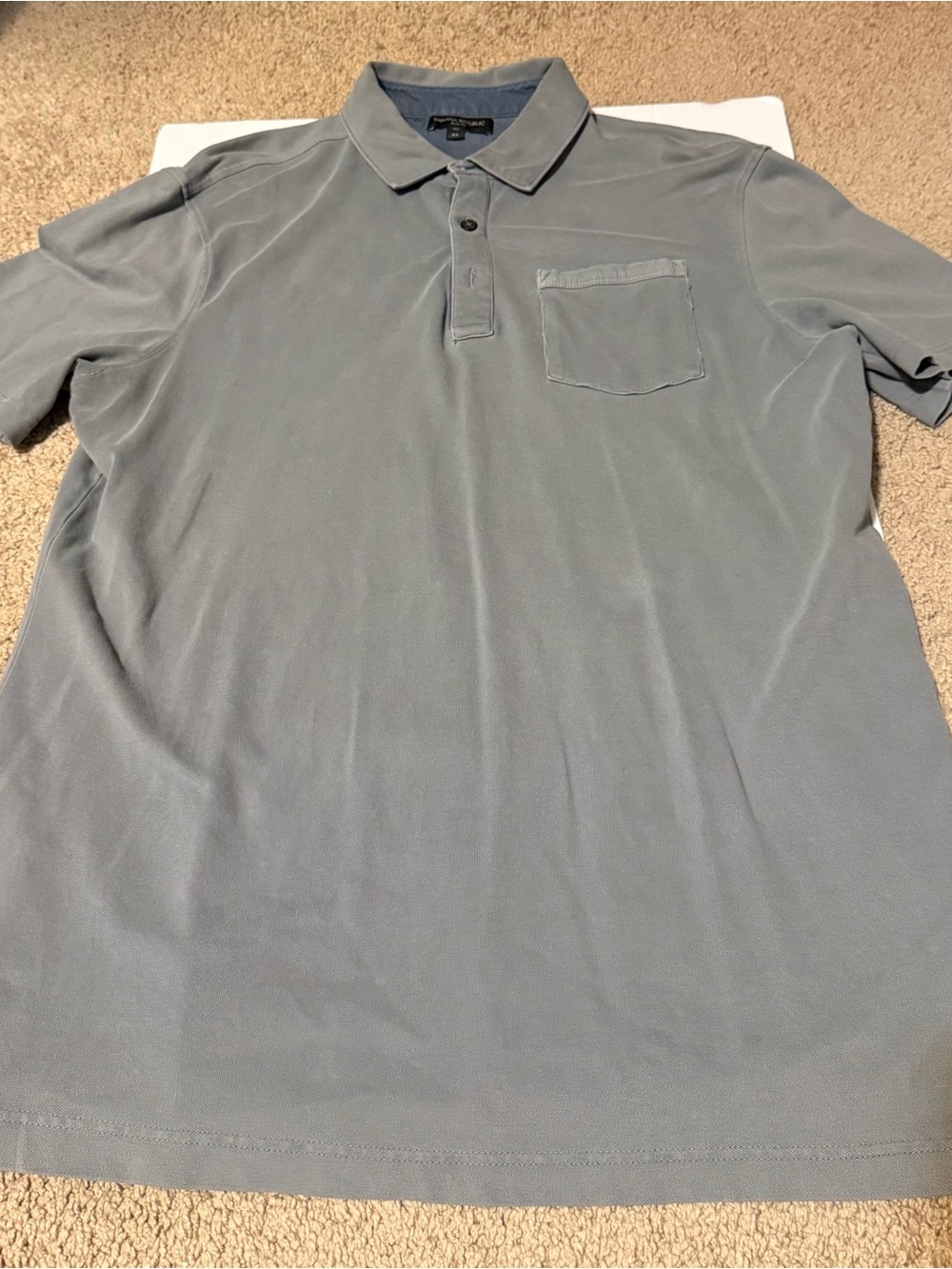 Banana Republic Light Gray Polo with Chest Pocket